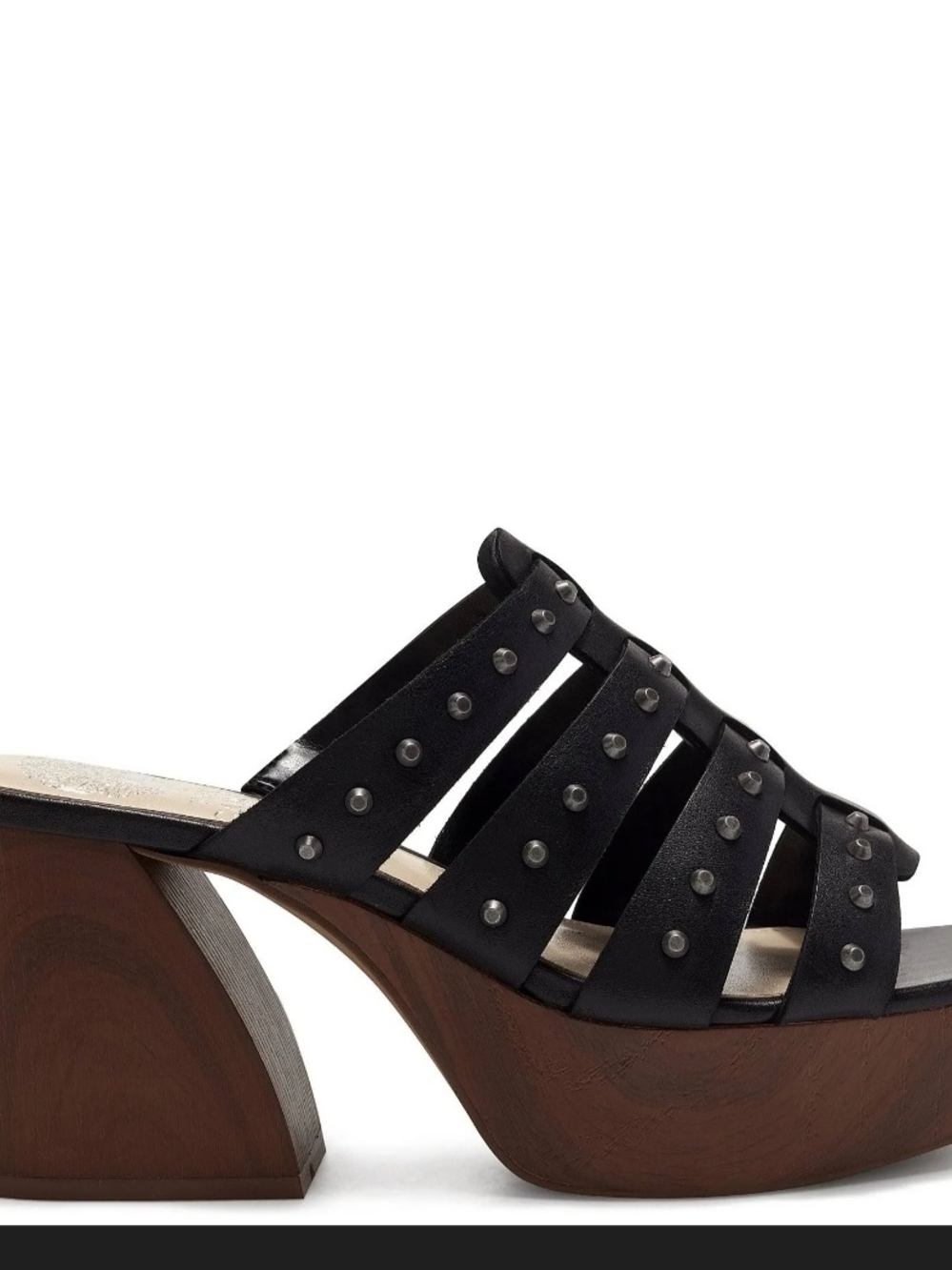 Vince Camuto Charmie Black Studded Platform Sandals Size 9
